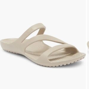 CROCS Kadee Cobblestone Taupe Slide Sandals